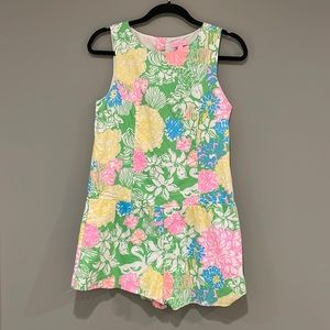 Lilly Pulitzer Gretchen romper hibiscus stroll
